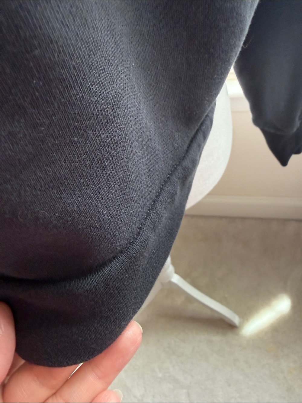 adidas Black and White Large Logo  Cropped Hoodie - Picture 6 of 11